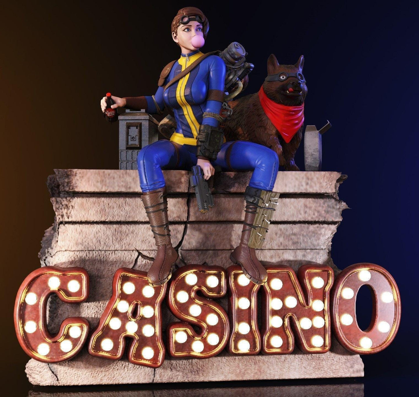 Vault Dweller (Fallout) Collectible Resin Statue – Painted or Unpainted Model Kit for Fans