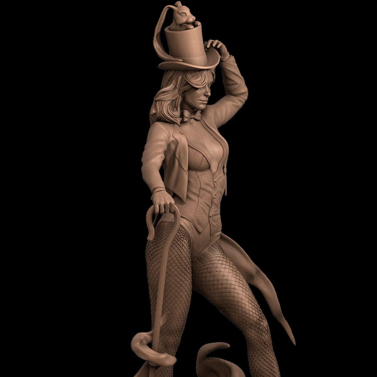 Mystical Charm: Zatanna 3D Print Fanart Collectible Miniature (NSFW) – DC Magic