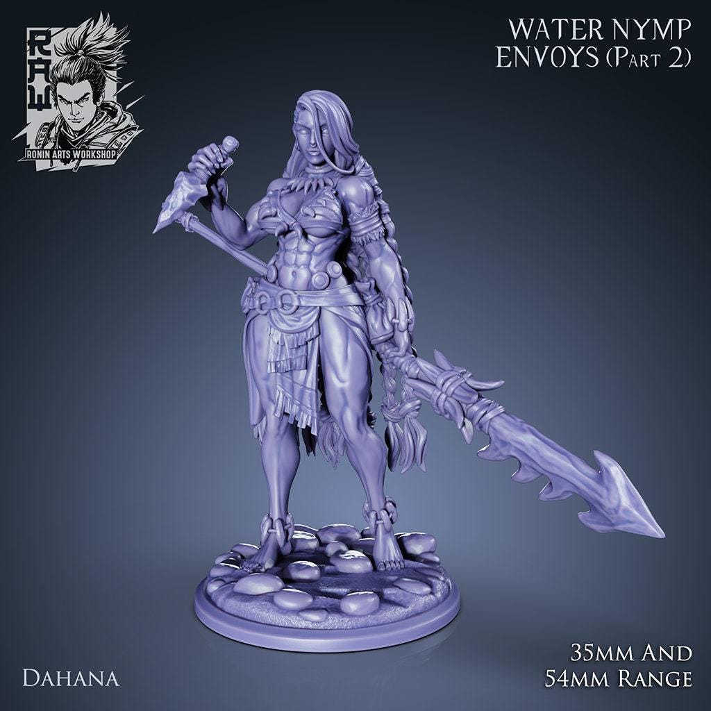 Water Nymph Miniatures 35mm Mermaid Figurines for Dungeons and Dragons & Tabletop Gaming Decor Chapter 2