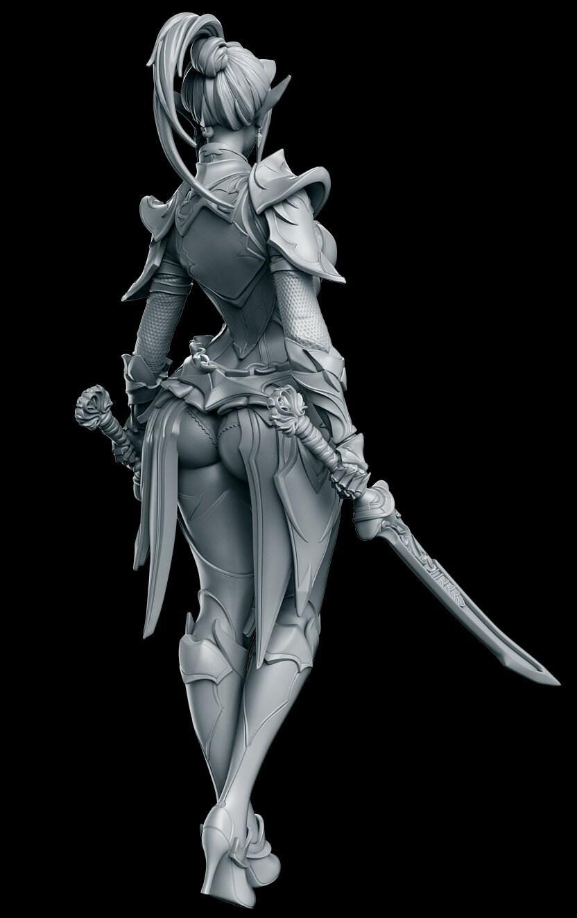 Dark Elf Assassin Collectible Resin Statue – Painted & Unpainted Miniature Model Kits for Tabletop & RPG Fans