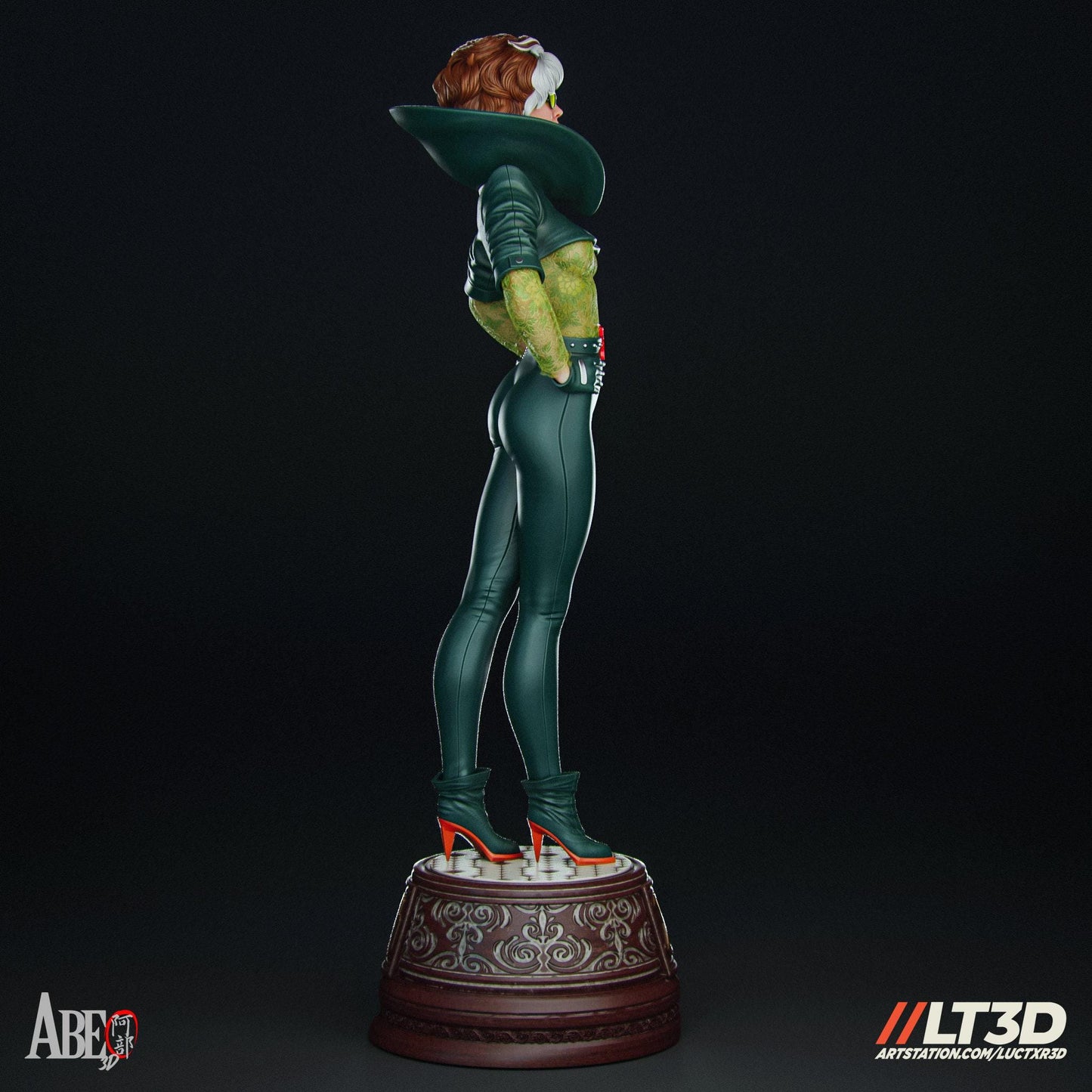 Rogue Hellfire Gala-Inspired Resin Statue - Hand-Painted or Unpainted 3D Printed Collectible | Comic Art Decor
