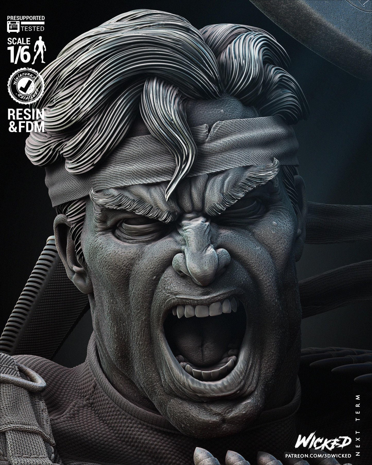 Punisher: Gritty 3D Print Collectible Statue - Marvel Vigilante Fanart