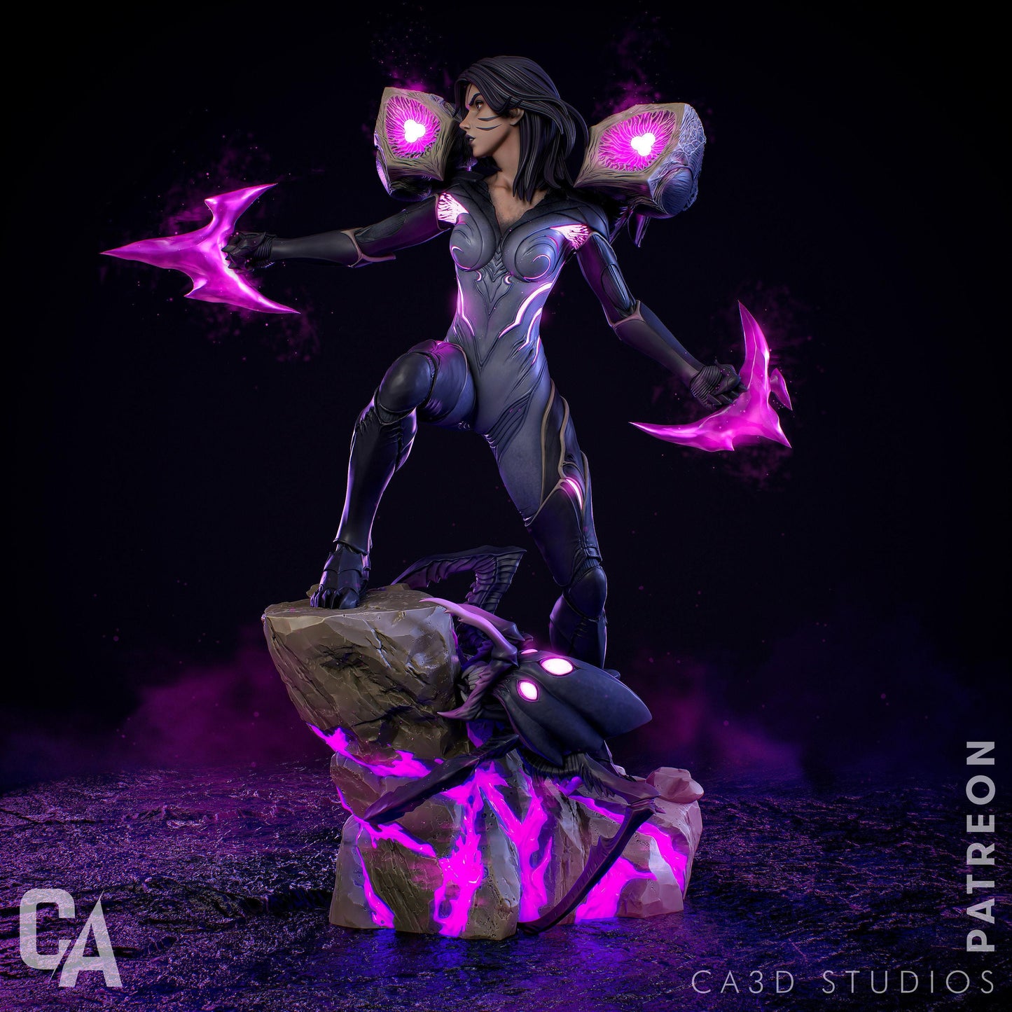 Dynamic Kaisa 3D Printed Statue: Premium League of Legends Collectible Figure for Fans