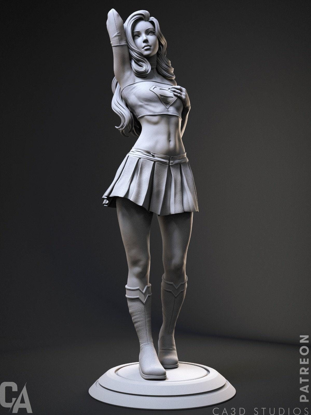 Supergirl Collectible 3D Print Fanart Statue - Dynamic DC Comics Heroine Figure for Fans