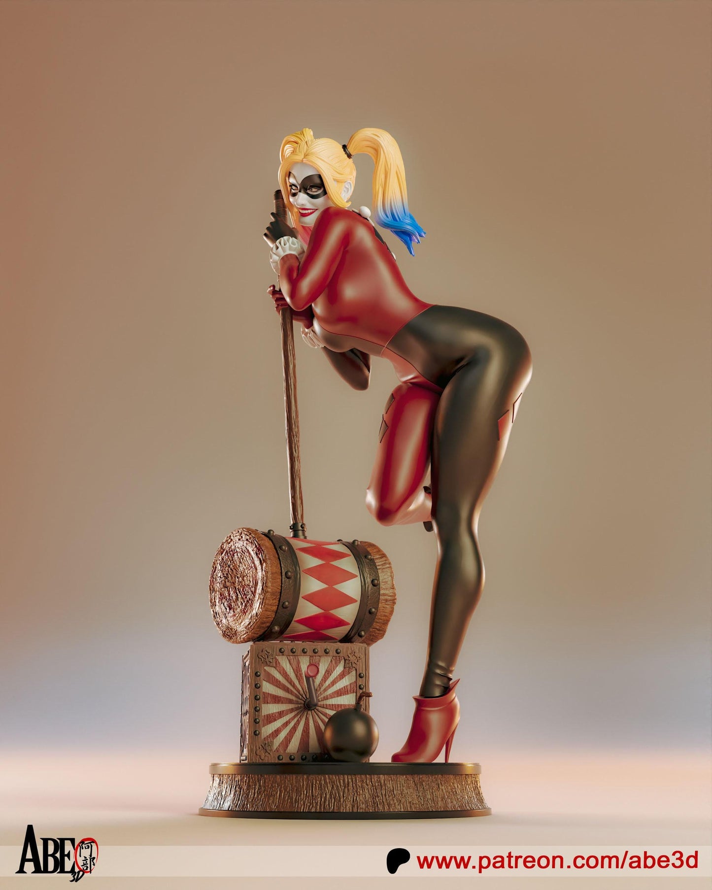 Harley Quinn 3D Printed Collectible Statue: Iconic Anti-Hero Figure