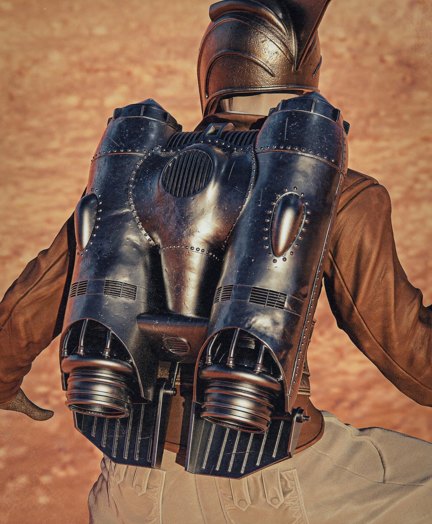 The Rocketeer Collectible Statue Hand-Painted 3D Resin Figure - Ready-to-Display Retro Hero, Pulp Adventure Art