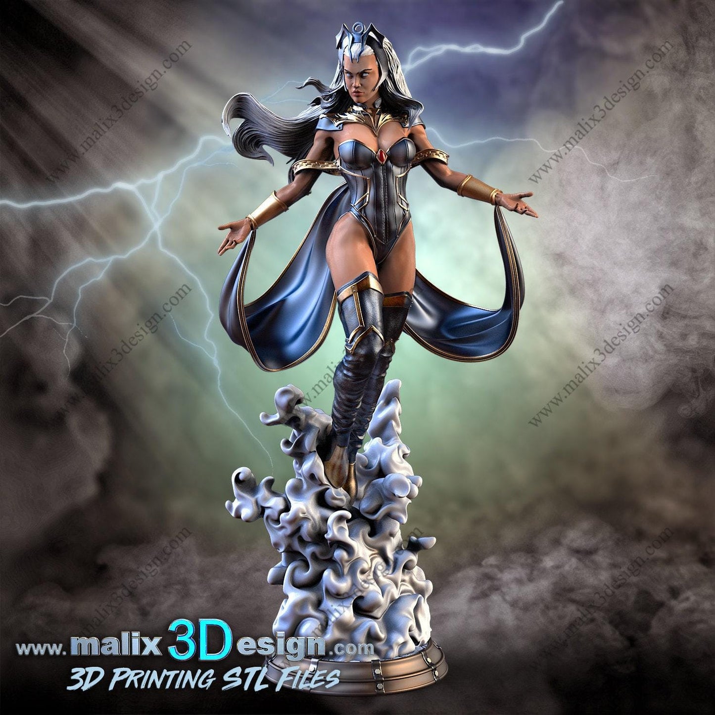 Embrace the Storm: Storm 3D Printed Resin Statue – Premium X-Men Collectible Figure for Fans