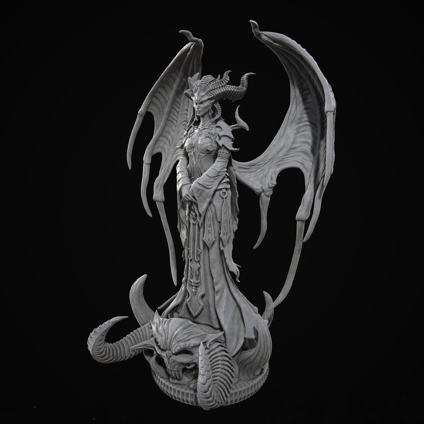 Demon Lilith - Mother of All: Hauntingly Beautiful 3D Printed Miniature for Mythology & Fantasy Fans Halloween