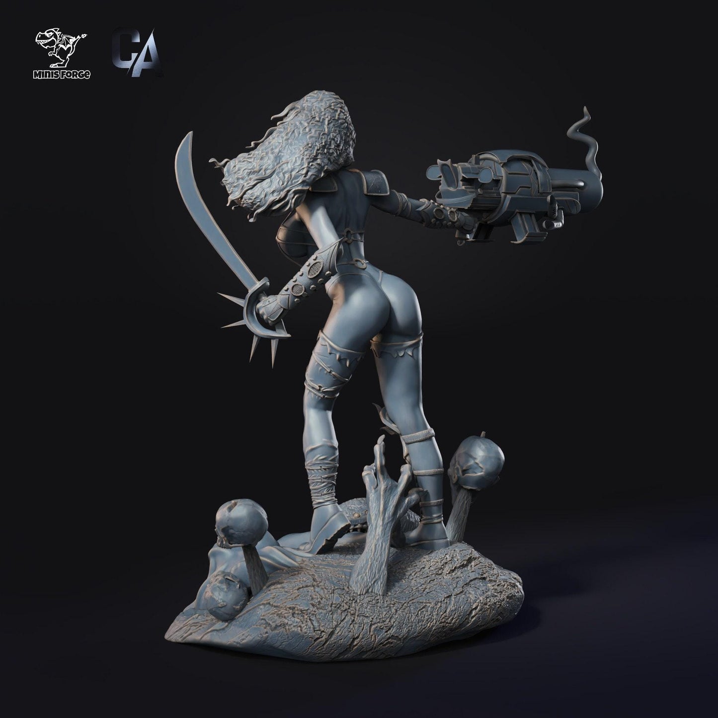 Exclusive Julie Strain Heavy Metal F.A.K.K. 2 3D Printed Statue: Iconic Adult Sci-Fi Collectible NSFW
