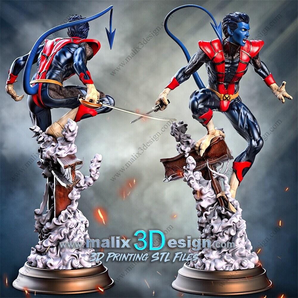 Nightcrawler Marvel Collectible 3D Printed Resin Figure | Hand Painted or Unpainted X-Men Statue