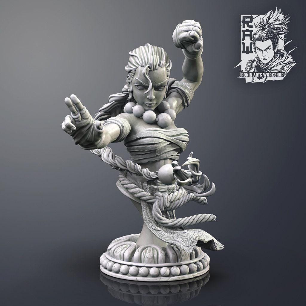 Karoku the Monk 10 cm Collectible Miniature, Tabletop miniatures, Collectible figurines, Pathfinder, Dnd, dungeons and dragons
