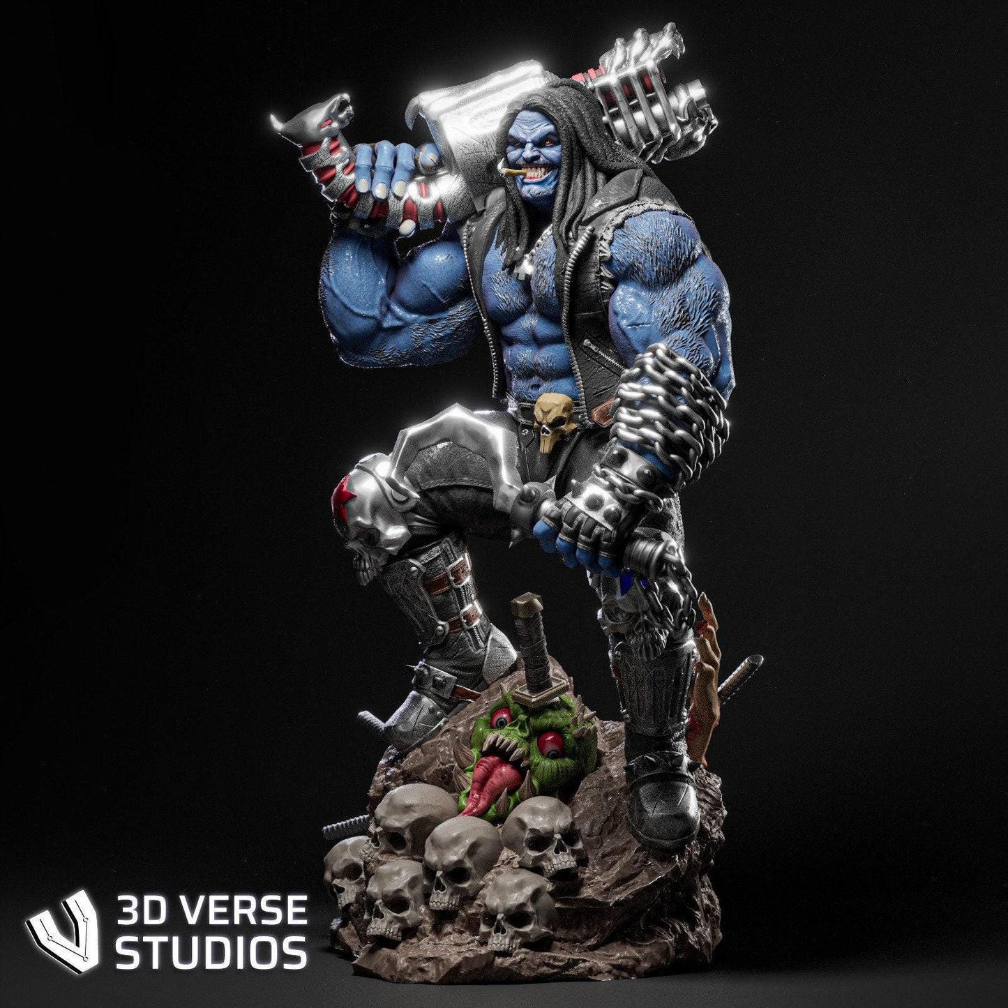 Lobo Collectible Statue: Intense Fanart 3D Printed Figure - DC Comics