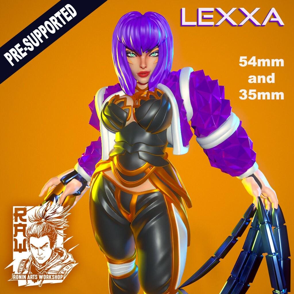 Lexxa Greyshot 3D Printed miniature, cyberpunk model, cyberpunk 3d model, 35 mm, 54 mm