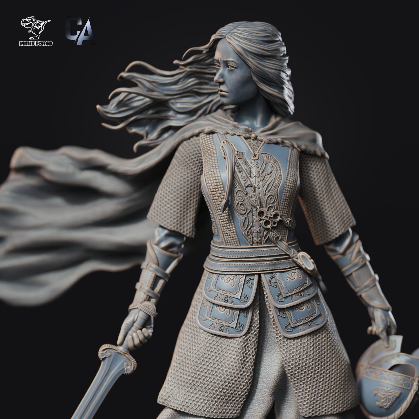 Eowyn: Exquisite 3D Printed Fan-Art Collectible Statue – Lord of the Rings Shieldmaiden of Rohan Figure