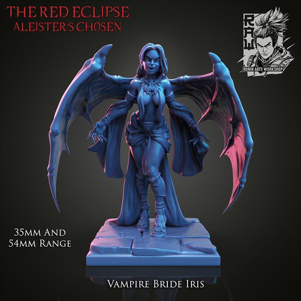Vampire Lord Aleister and his Brides Iris Pin Up 3D Print Collectible Resin Statue Figure SFW NSFW