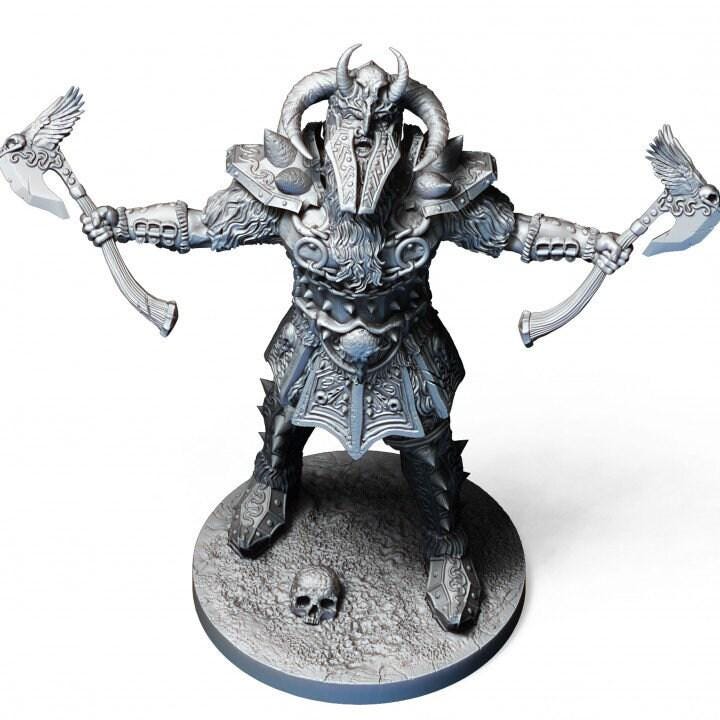 Kharn Viking Berserker Collectible Painted or Unpainted Figure | 12 cm to 30 cm Scale Model