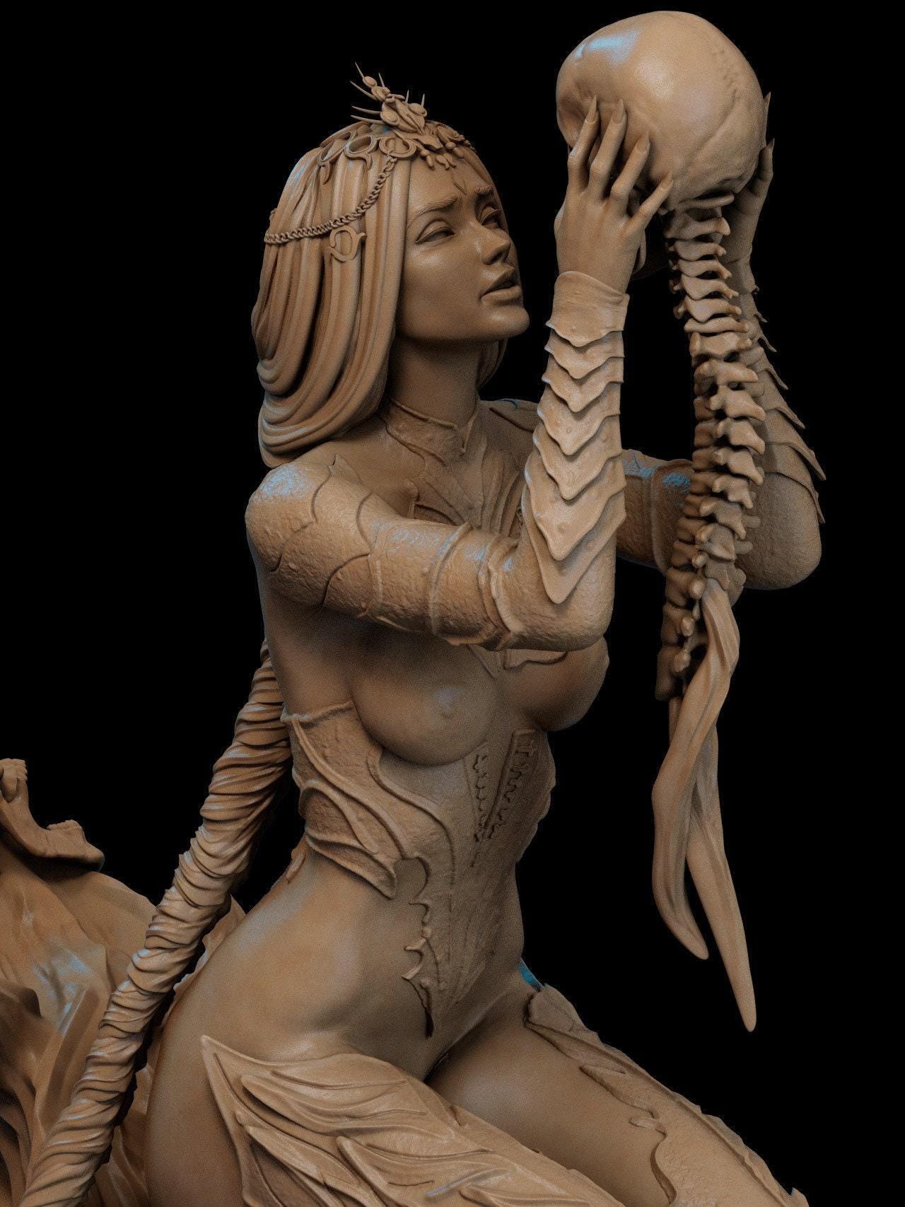 Orin the Red BG3 3D Printed Statue: Exquisite Baldur's Gate 3 Collectible with Optional NSFW Variant!