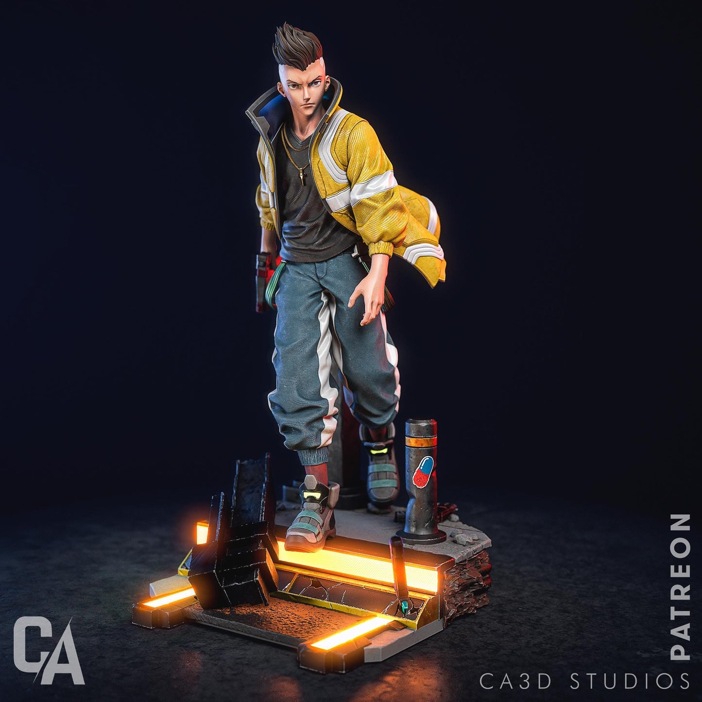 a statue of a man standing on top of a fire hydrant
