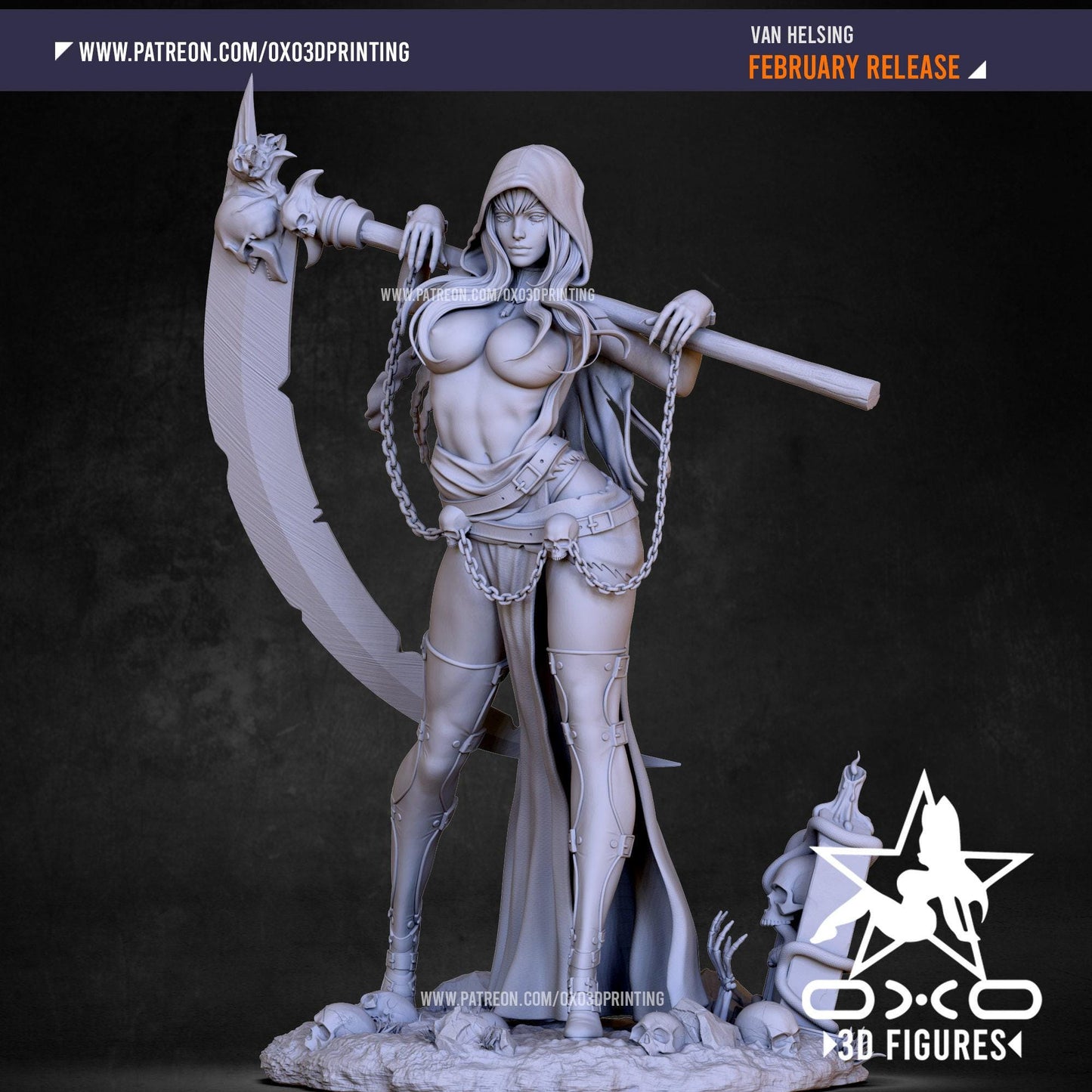 Legendary Hunter: Van Helsing 3D Printed Statue – Iconic Figure for Horror Fans (NSFW)