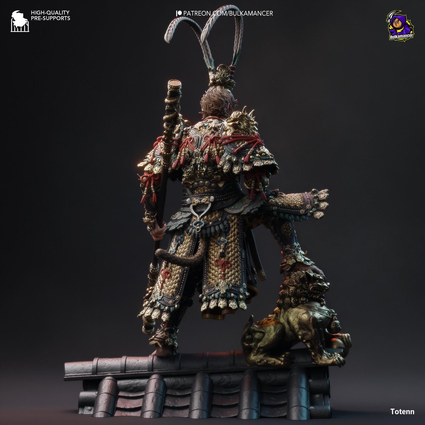 a statue of a man with a sword and armor