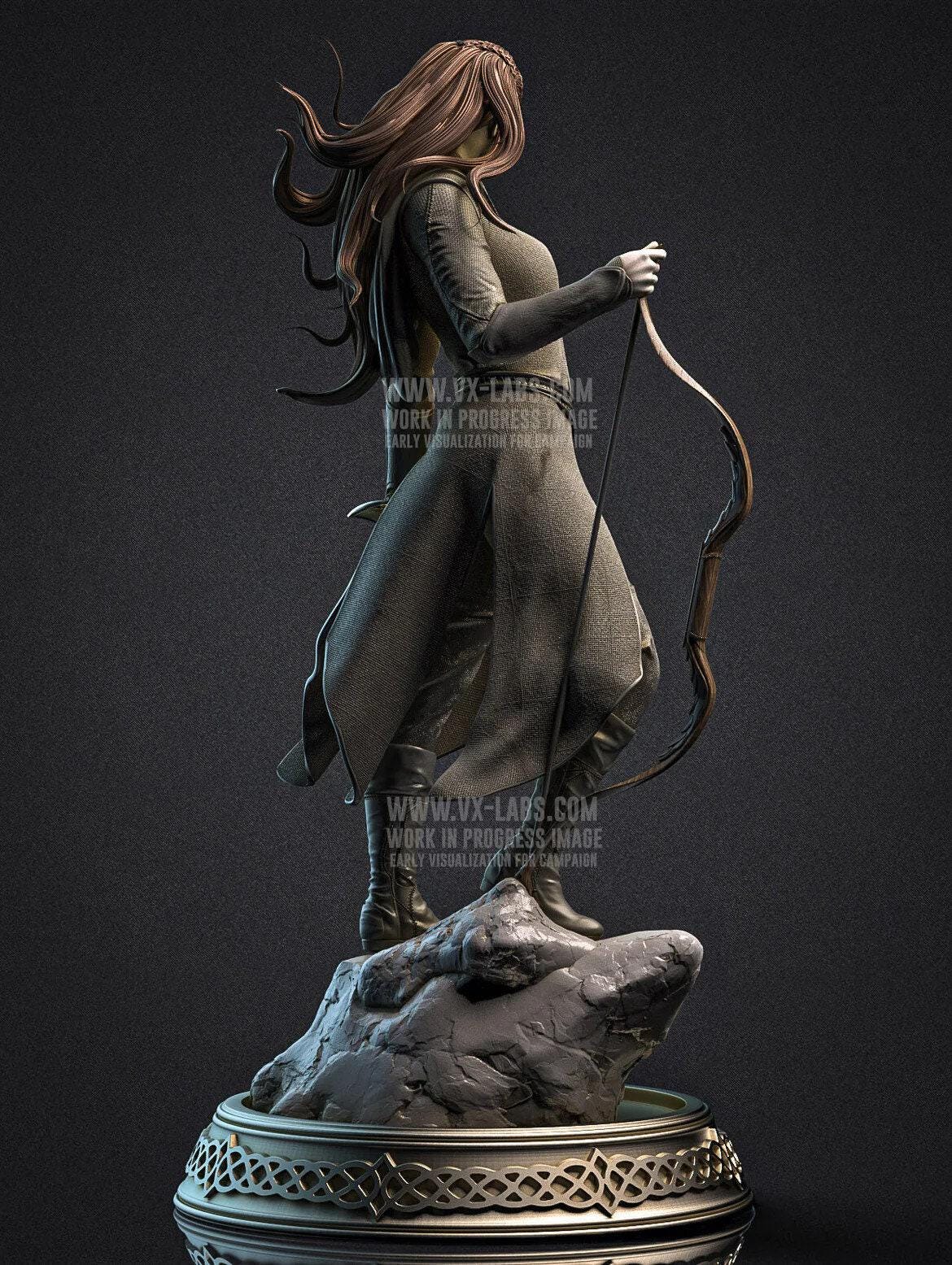 Exclusive Tauriel 3D Printed Statue: Detailed Fantasy Fan Art Collectible - Optional NSFW Variant Available