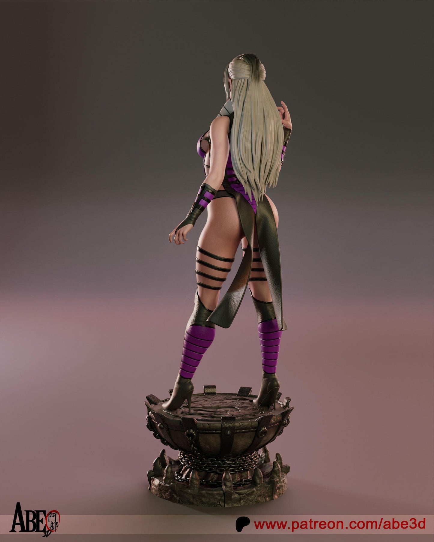 Unearth the Power: Sindel 3D Print Collectible Miniature Statue Figure for Mortal Kombat Fans (NSFW)