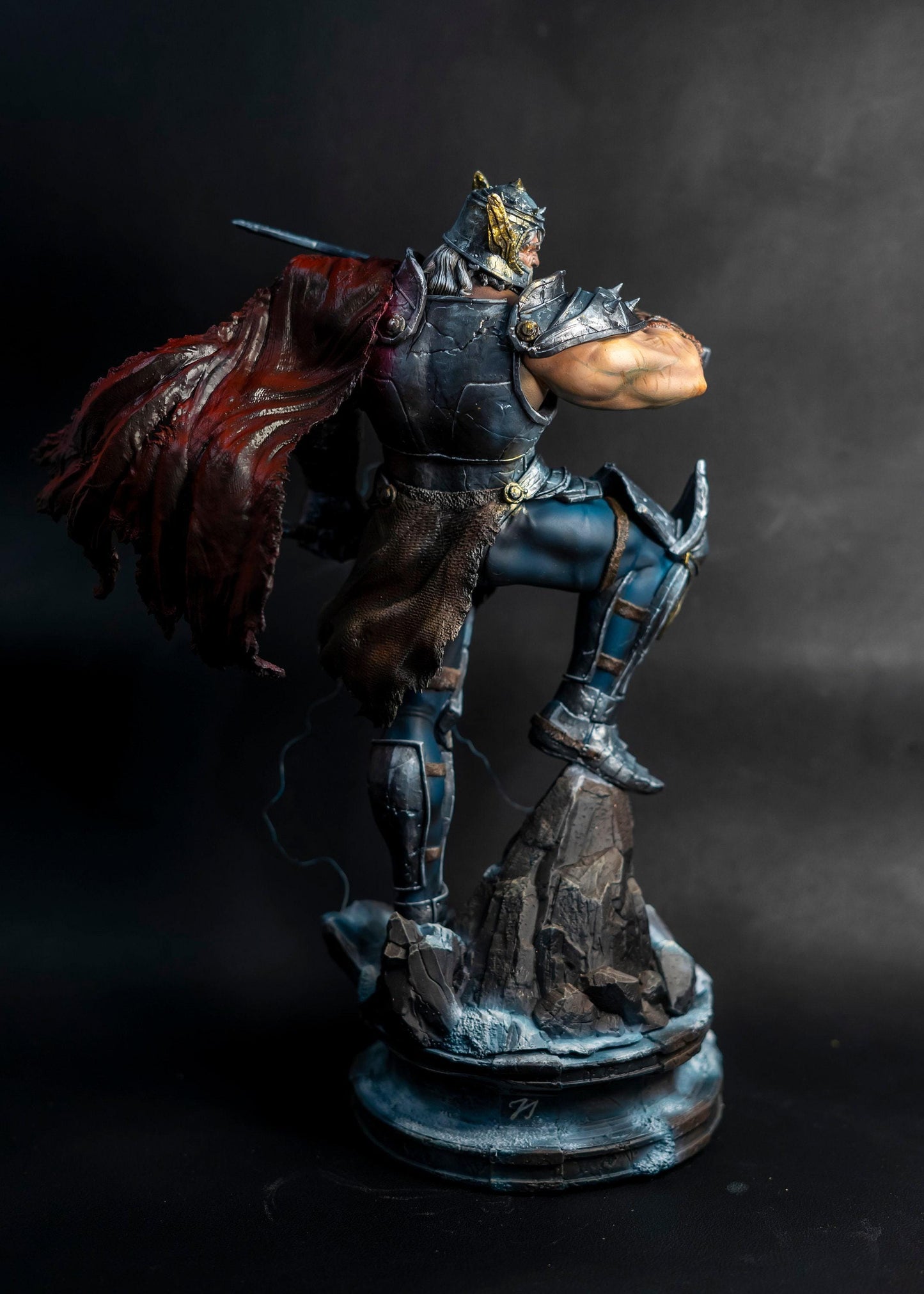 Thor King of Asgard Painted 3D Print Statue: Majestic Marvel Collectible Figure, Detailed God of Thunder Design, Asgard Decor