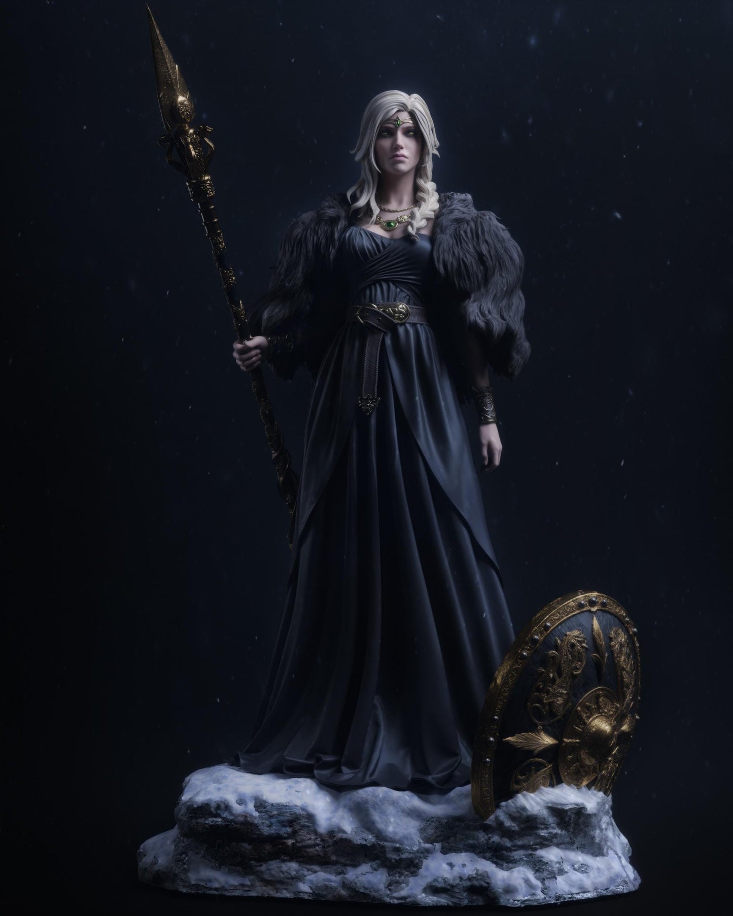 Freja: Hand-Painted 3D Resin Figure - NSFW Collectible Goddess Statue