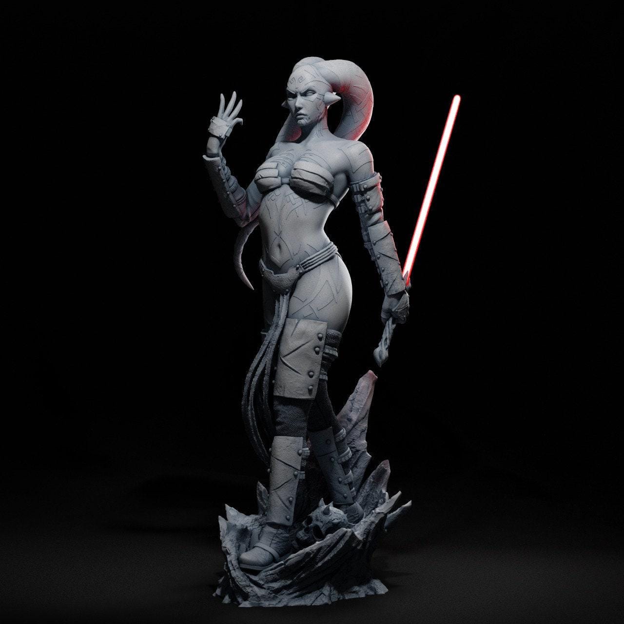 Darth Talon 3D Printed Collectible Statue - Sith Lady Twi'lek Figure from Star Wars Legacy"
