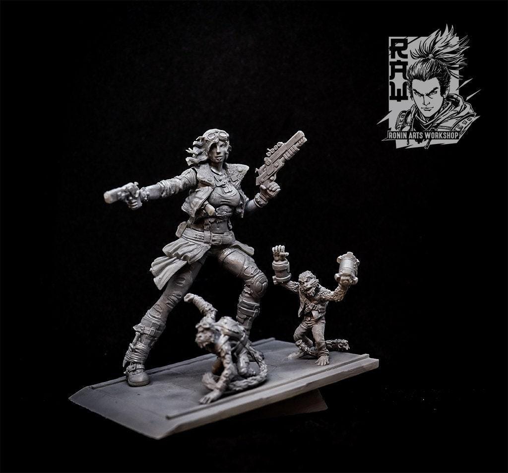 Black Betty, Collectible Miniature, 3D Printed miniature, cyberpunk model, cyberpunk 3d model, 35mm