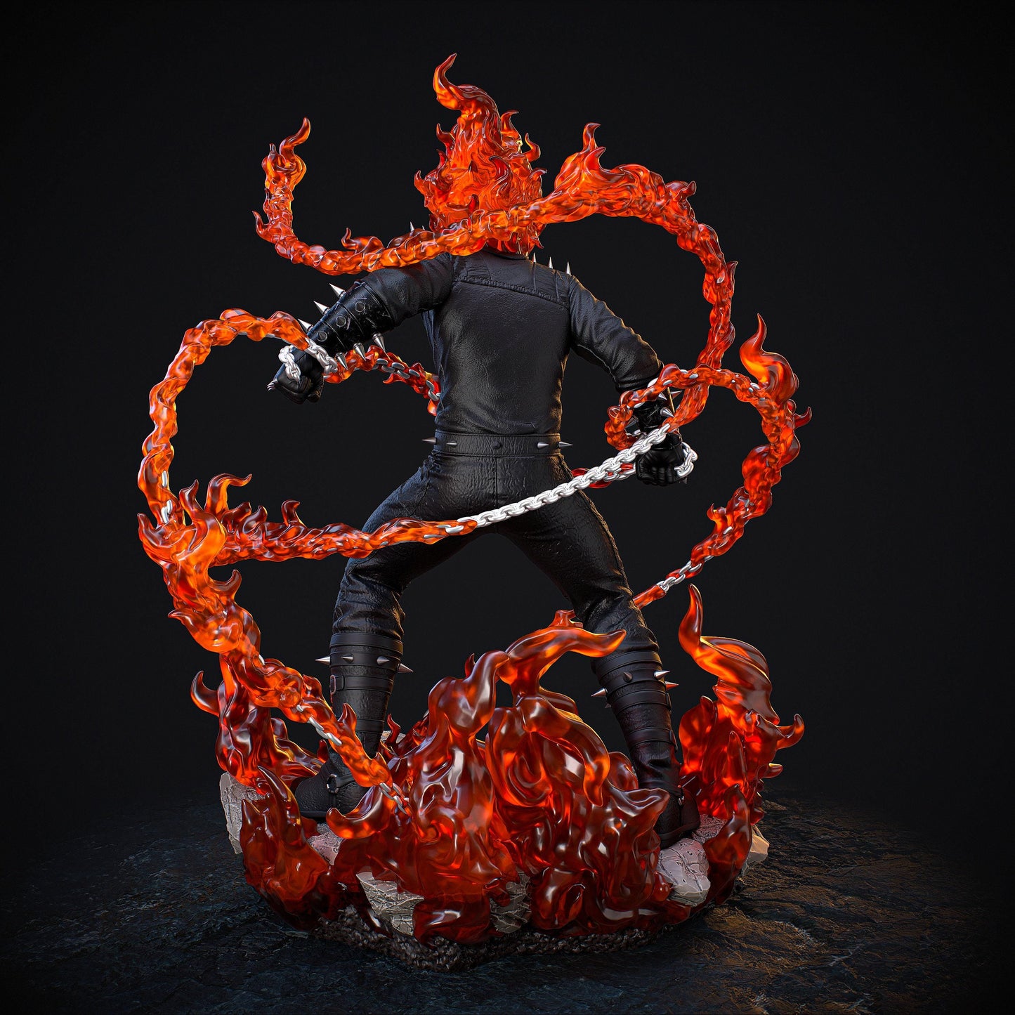 Ghost Rider Collectible Resin Statue – Painted or Unpainted Model Kit for Marvel Fans