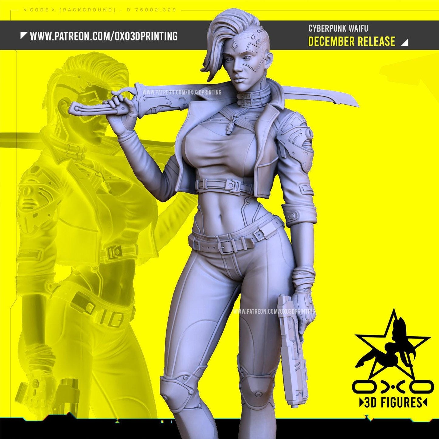 Cyberpunk Waifu: Futuristic 3D Printed Resin Statue - NSFW Sci-Fi Art