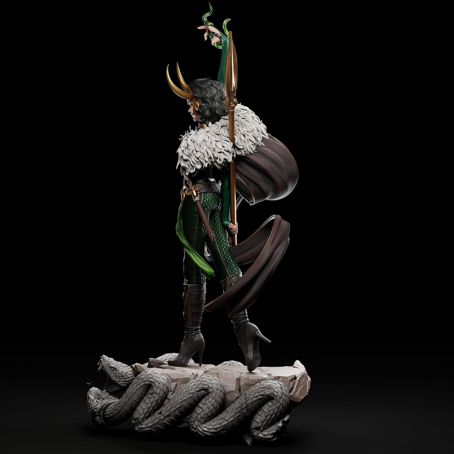 Lady Loki Fanart: Impressive 3D-Printed Collectible Figure - Marvel Villainess