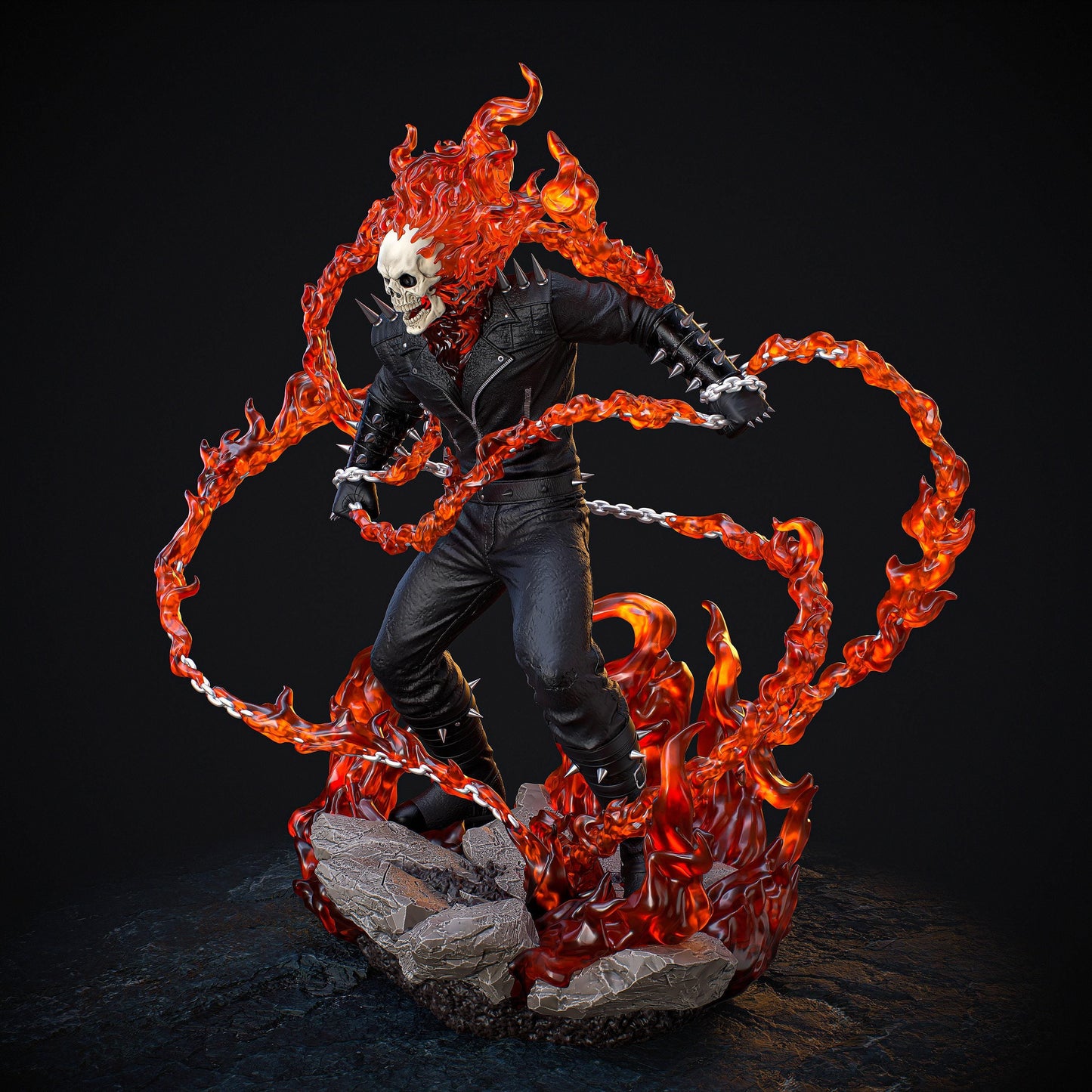 Ghost Rider Collectible Resin Statue – Painted or Unpainted Model Kit for Marvel Fans