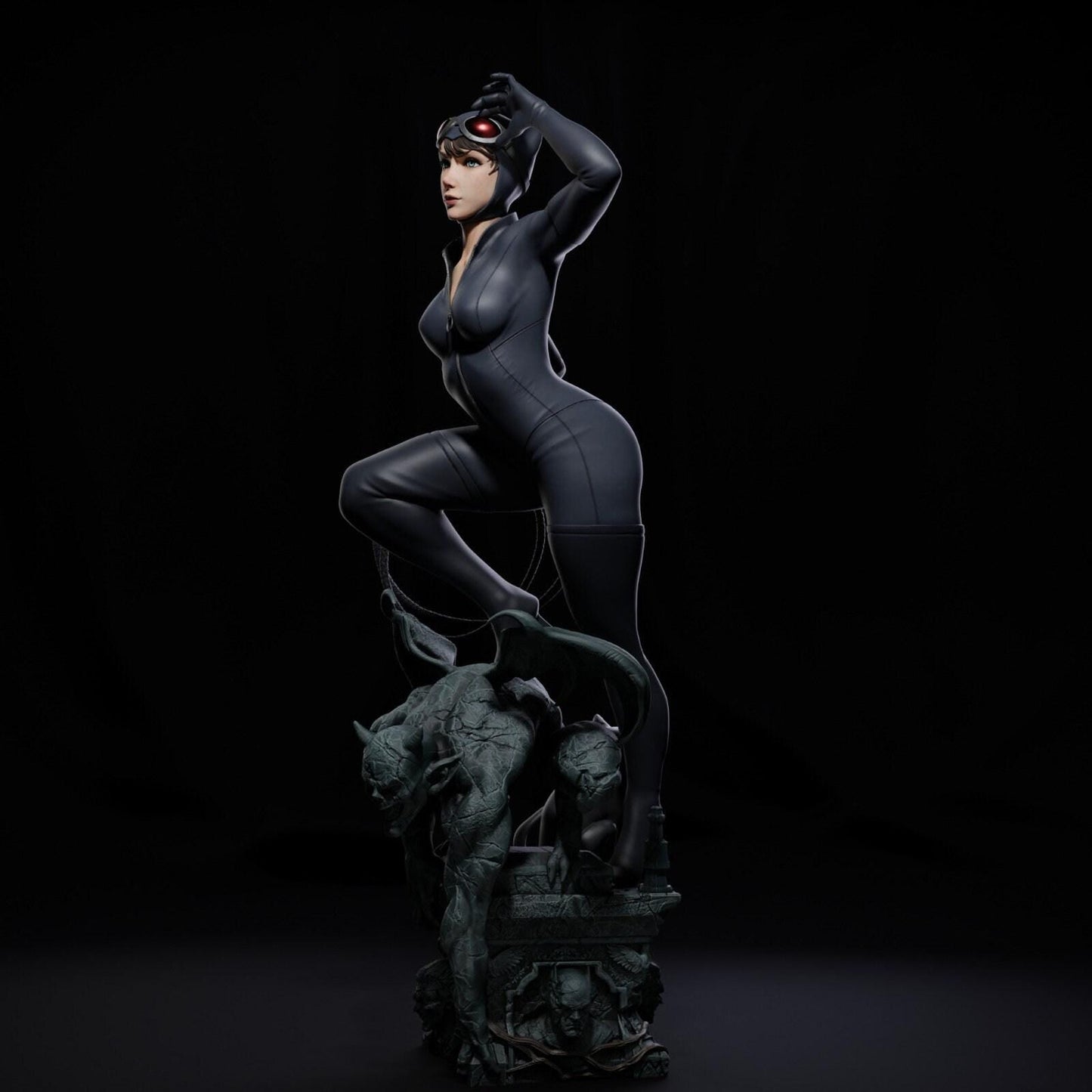 Catwoman 3D Print Collectible Statue: Iconic DC Anti-Hero Figure with Optional NSFW Variant!