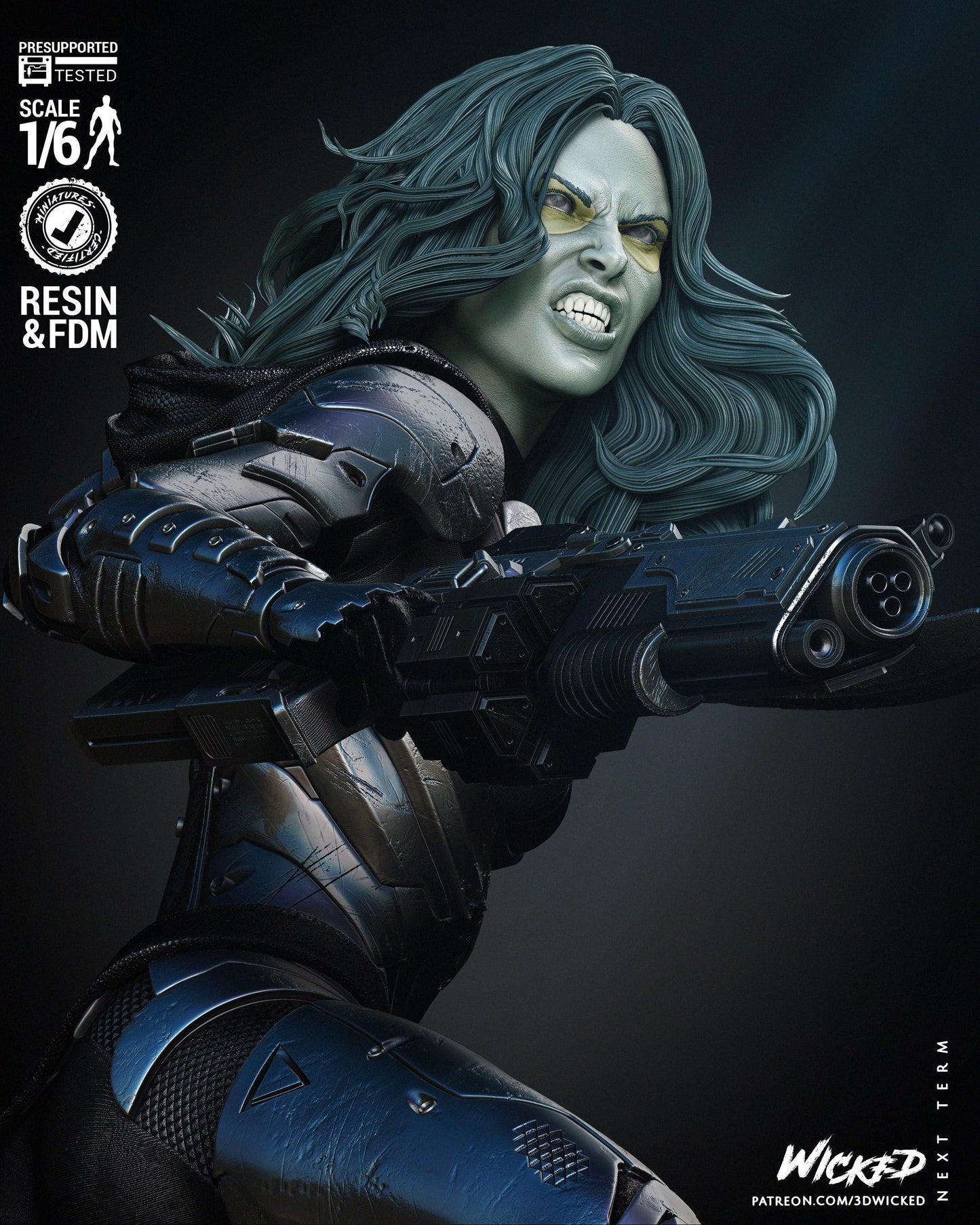 a woman with a gun in her hand