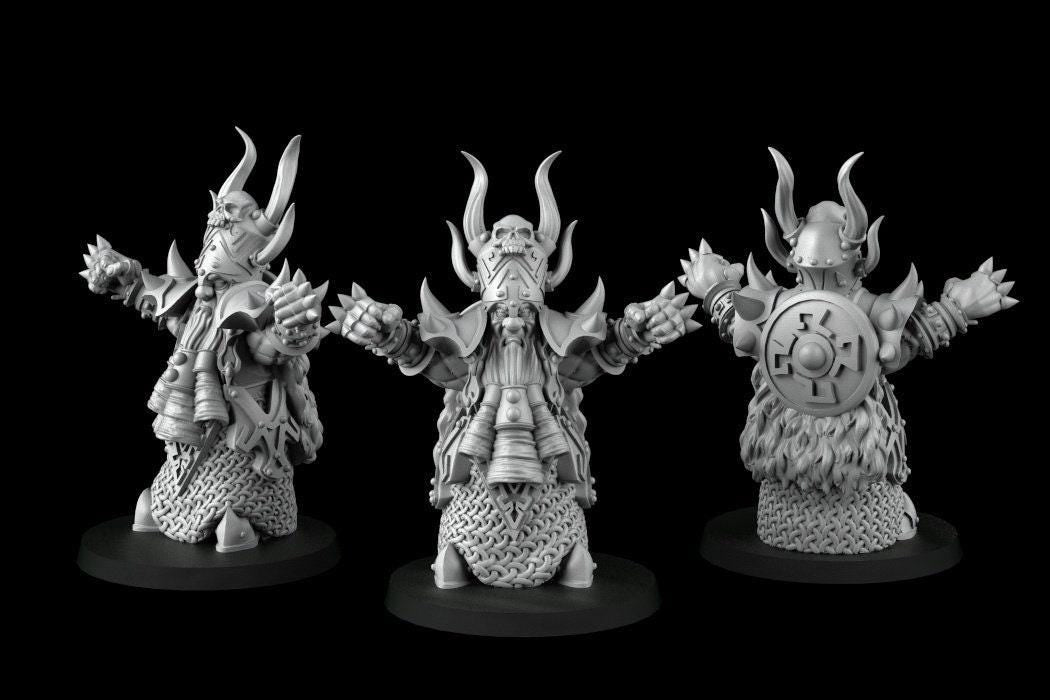 Chaos Dwarfs 3D Print Collectible Resin Miniature dnd Pathfinder ttrpg wargames d20 rpg dungeons and dragons