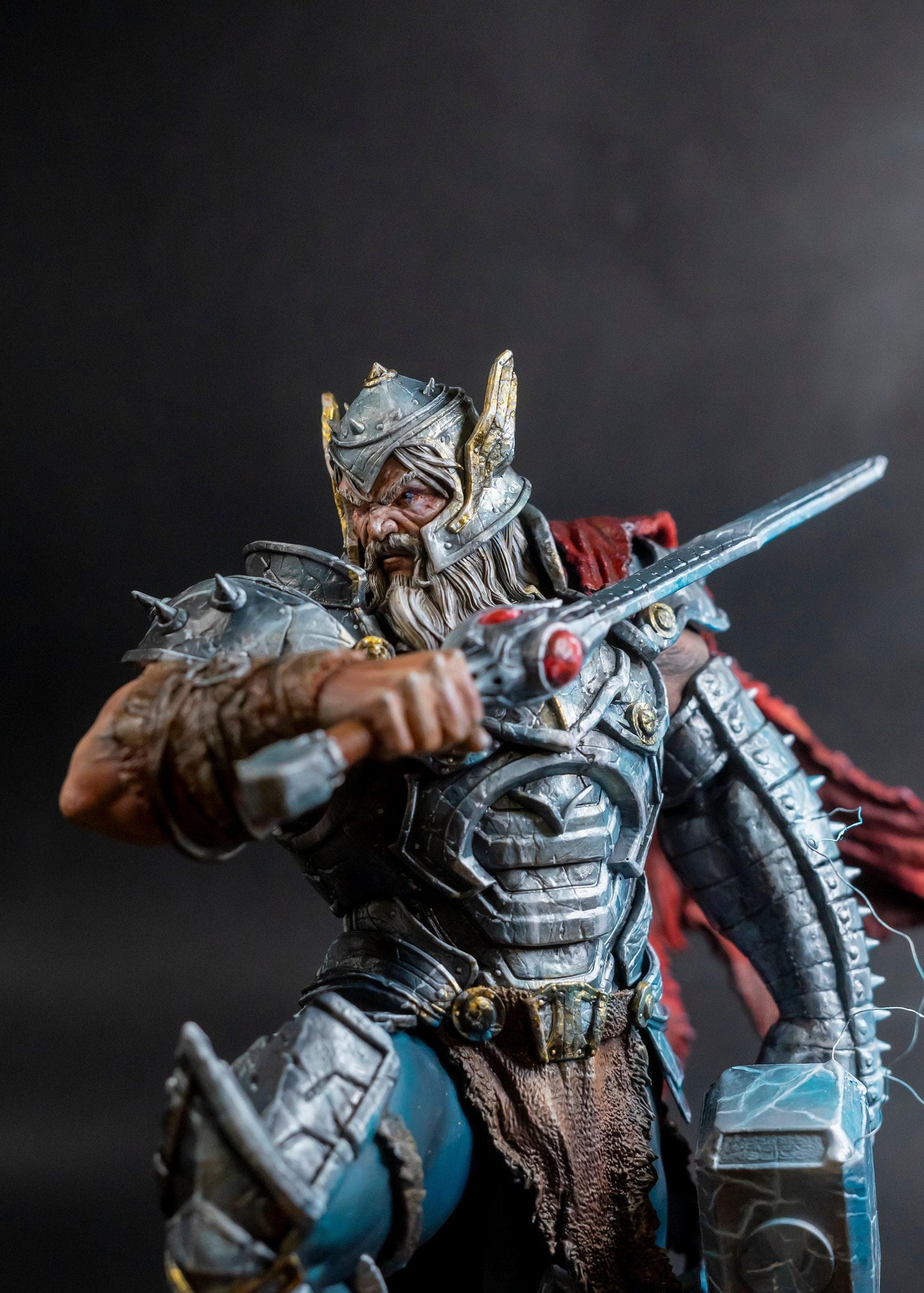 Thor King of Asgard Painted 3D Print Statue: Majestic Marvel Collectible Figure, Detailed God of Thunder Design, Asgard Decor