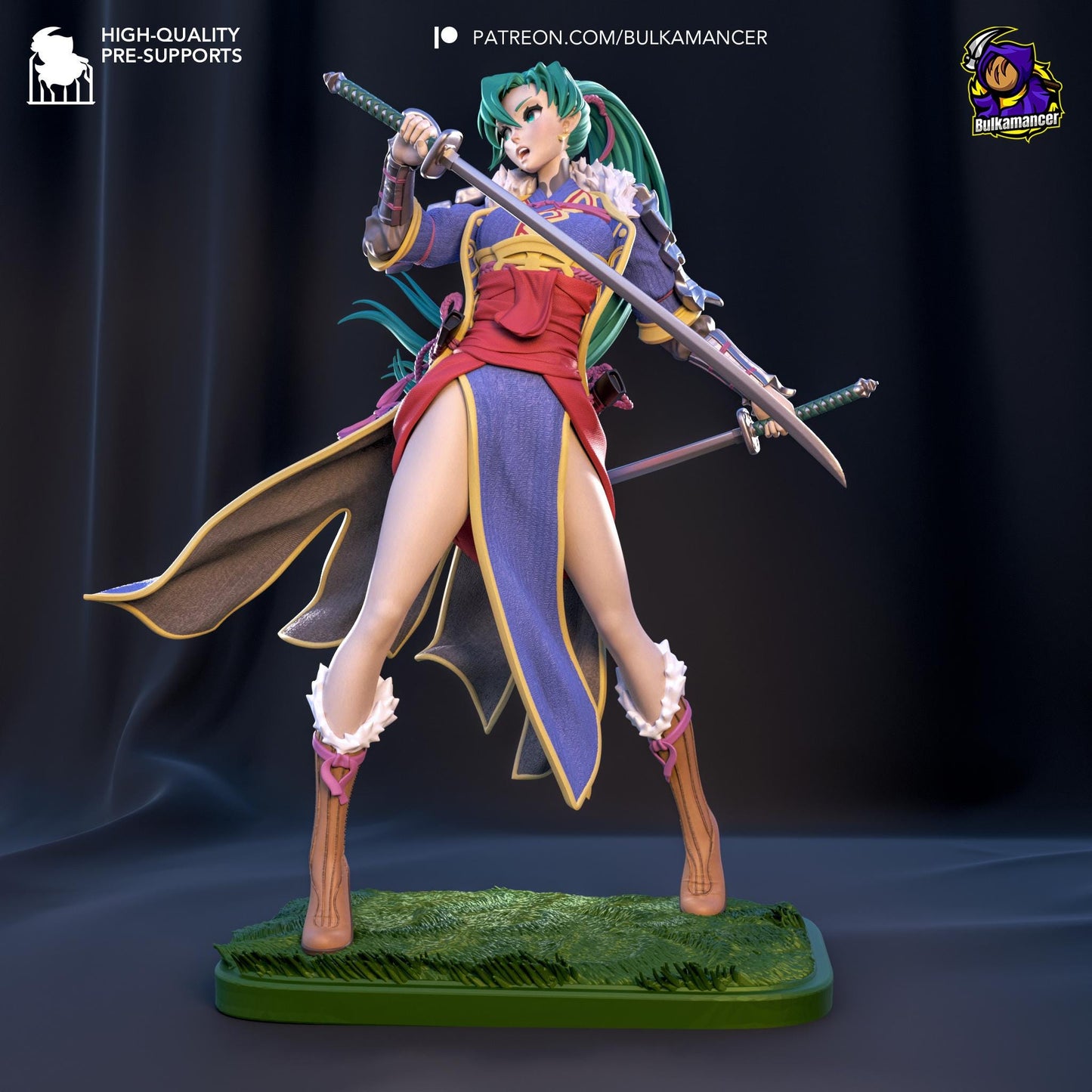 a statue of a woman with a sword