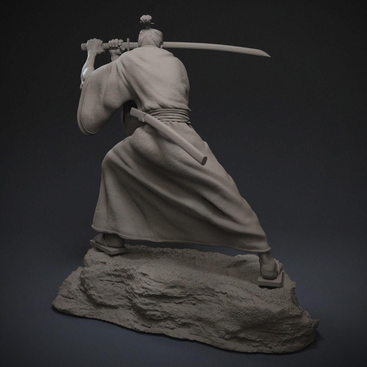 Samurai Jack 3D Printed Statue - Uniquely Detailed & Lifelike - A Must-Have for Collectors and Fans of the Iconic Series