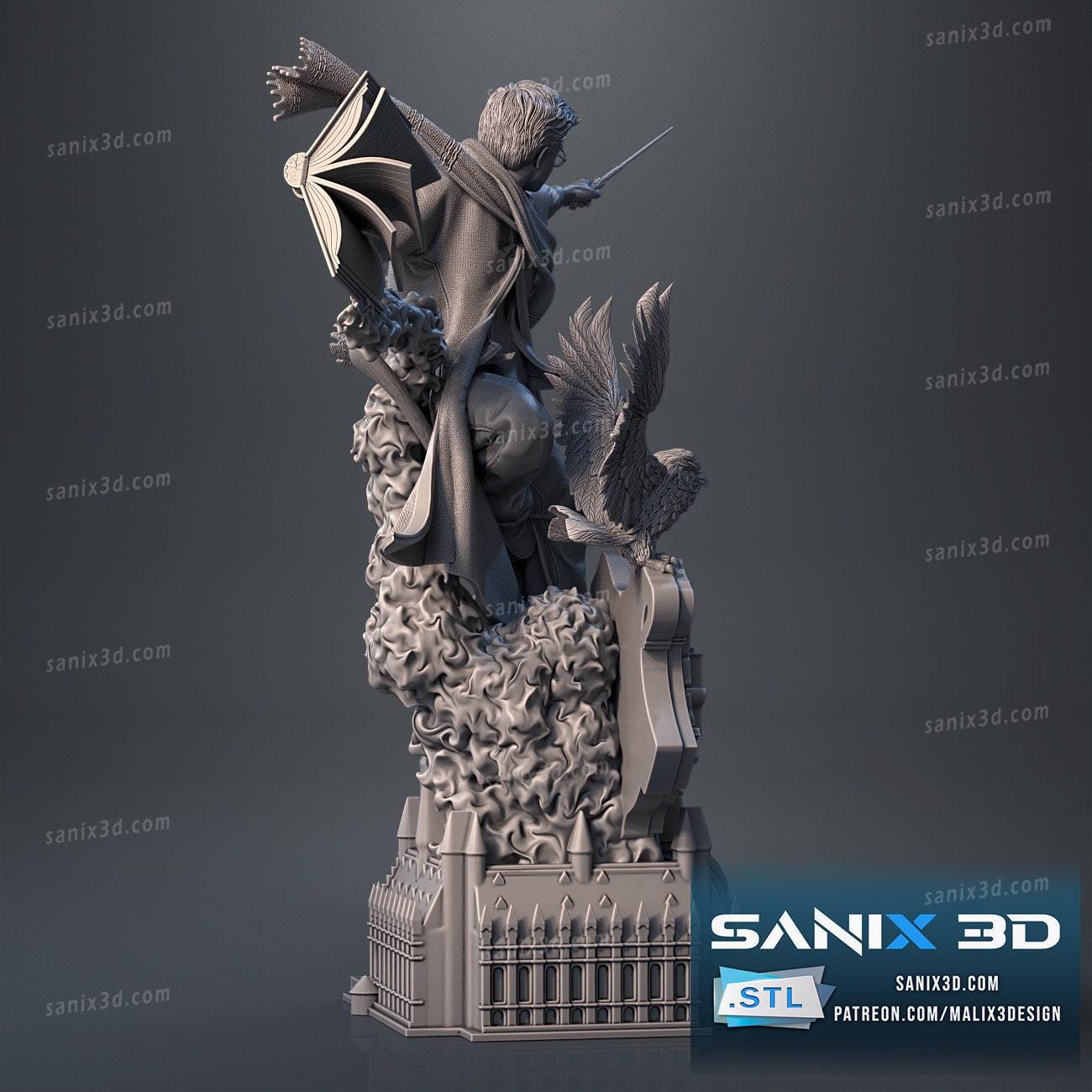 Iconic Harry Potter 3D Printed Statue: Magical Wizarding World Collectible Fan Art Figure
