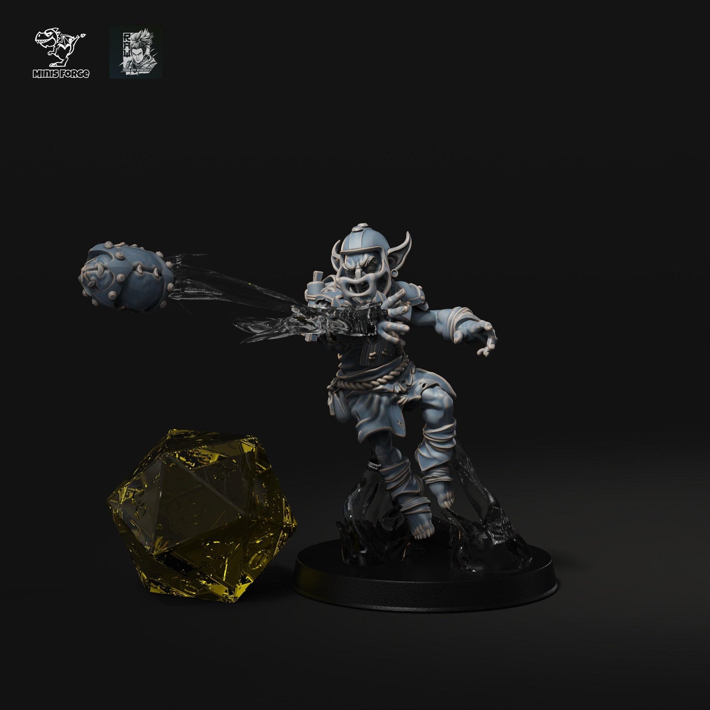 Goblin Fantasy Football Warband: Dynamic Action Poses in 35mm - Enhance Your DnD and Pathfinder Adventures with 3D-Printed Miniatures