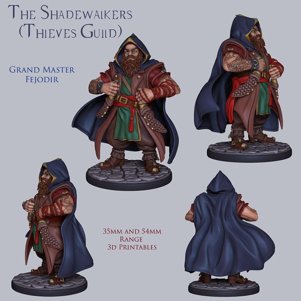 Thieves Guild 3d printed statue Collectible Miniature figure gift idea nsfw pin up unpainted 35 mm scale