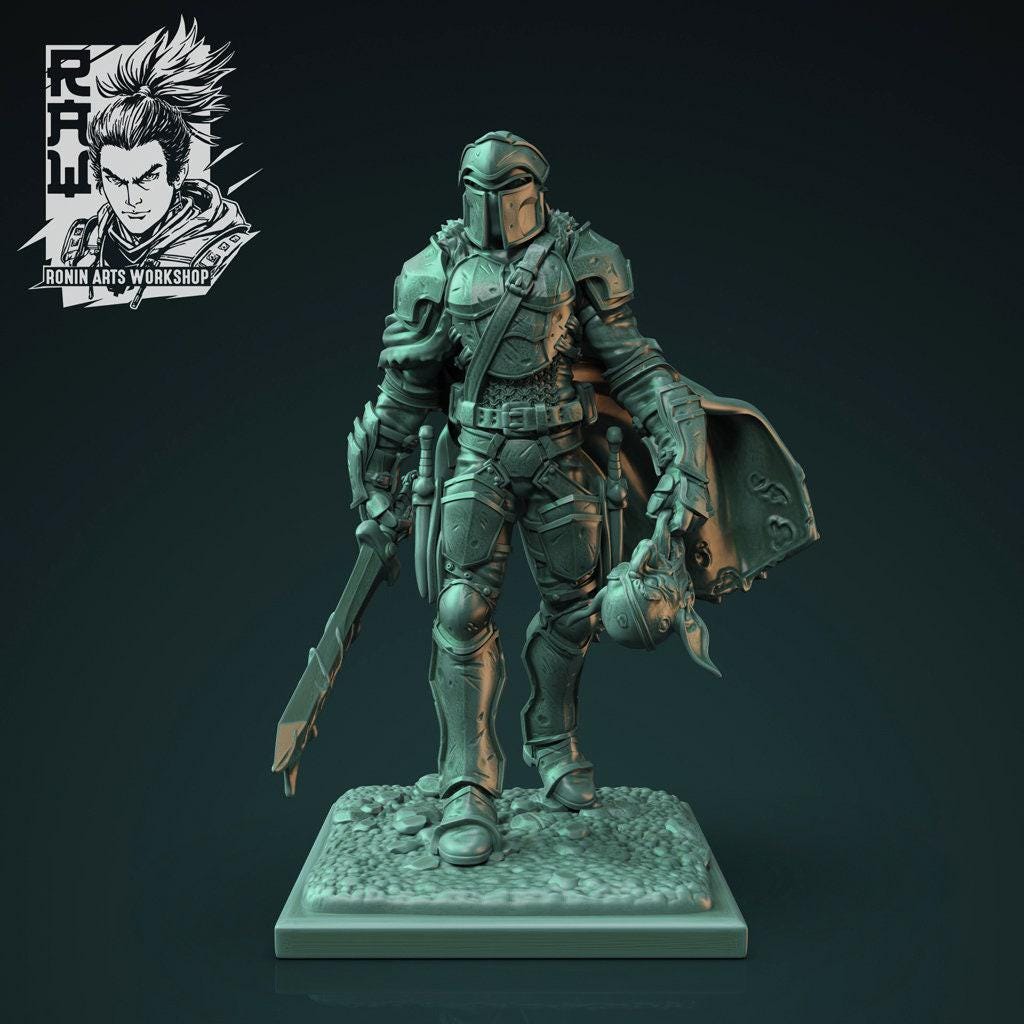 Kagyu The Slayer Collectible Miniature, 35 mm, Tabletop miniatures, Pathfinder, dungeons and dragons, dnd