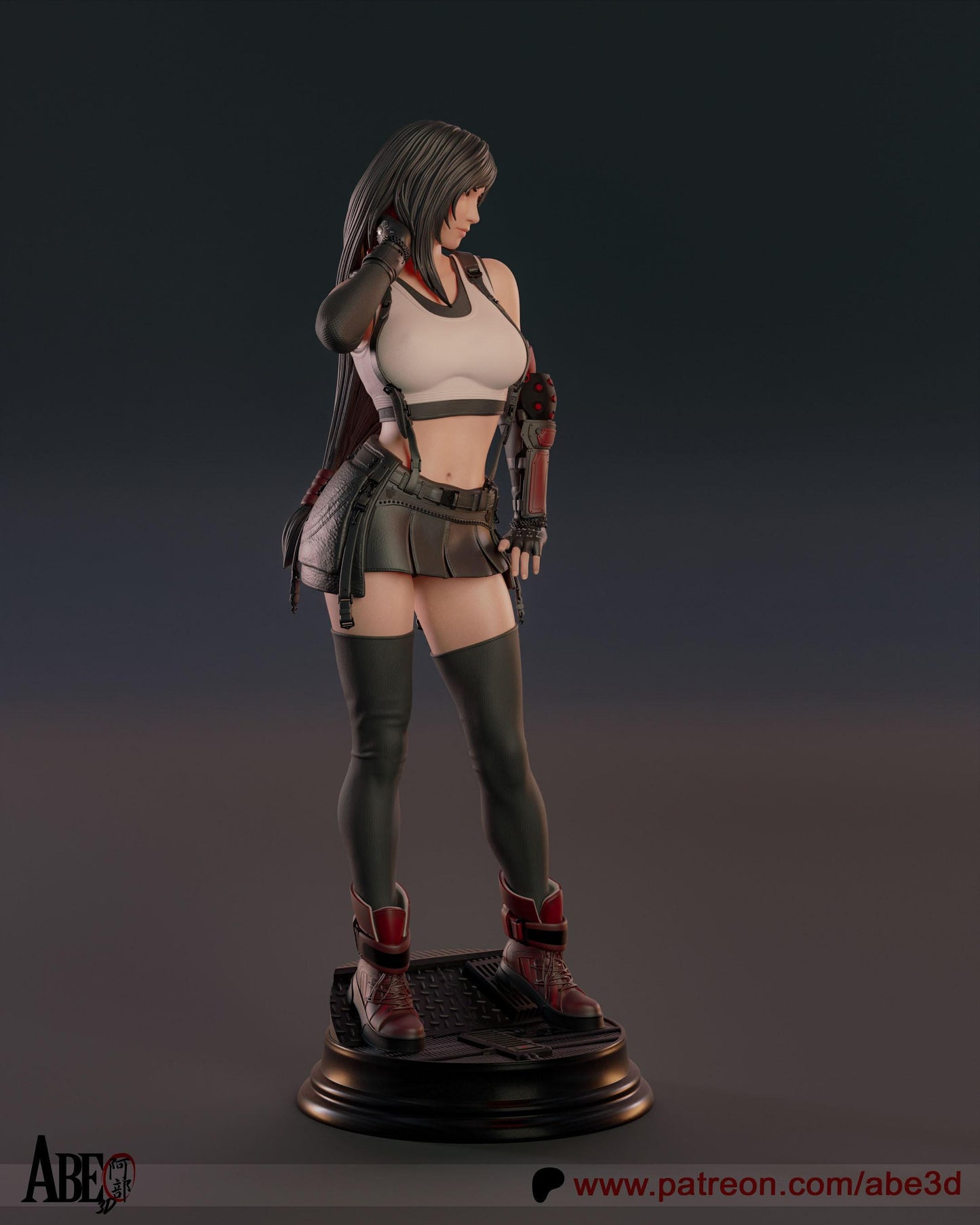 Detailed Tifa Lockhart Collectible Statue (FF7) | Available Painted or as Unpainted Resin Model Kit