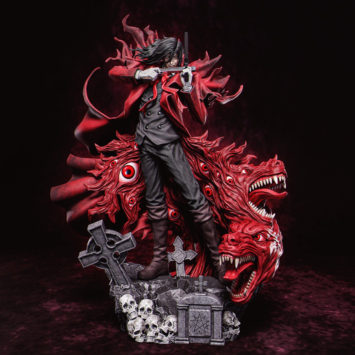 Alucard Hellsing: Premium 3D Printed Collectible Figure - Iconic Vampire Hunter