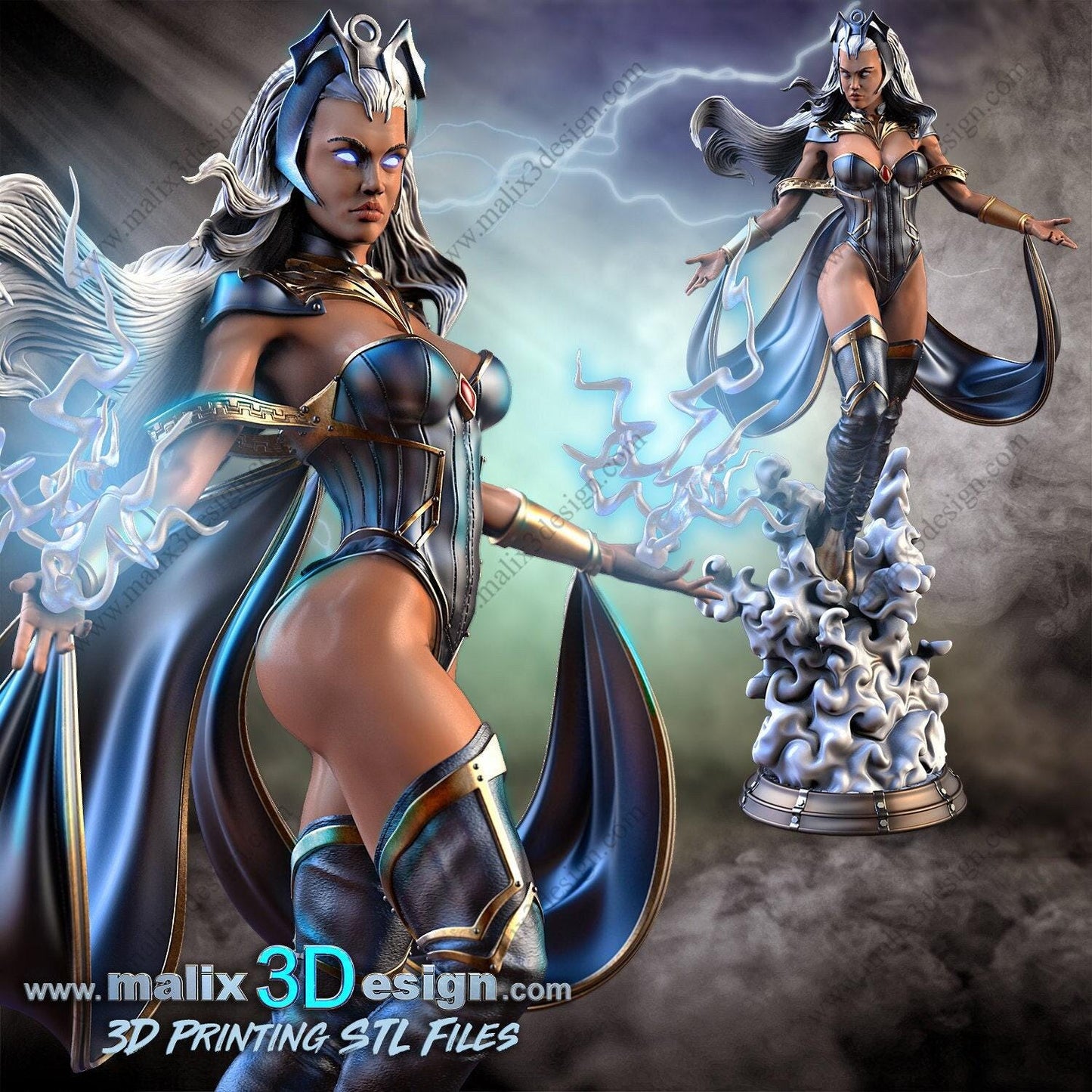 Embrace the Storm: Storm 3D Printed Resin Statue – Premium X-Men Collectible Figure for Fans