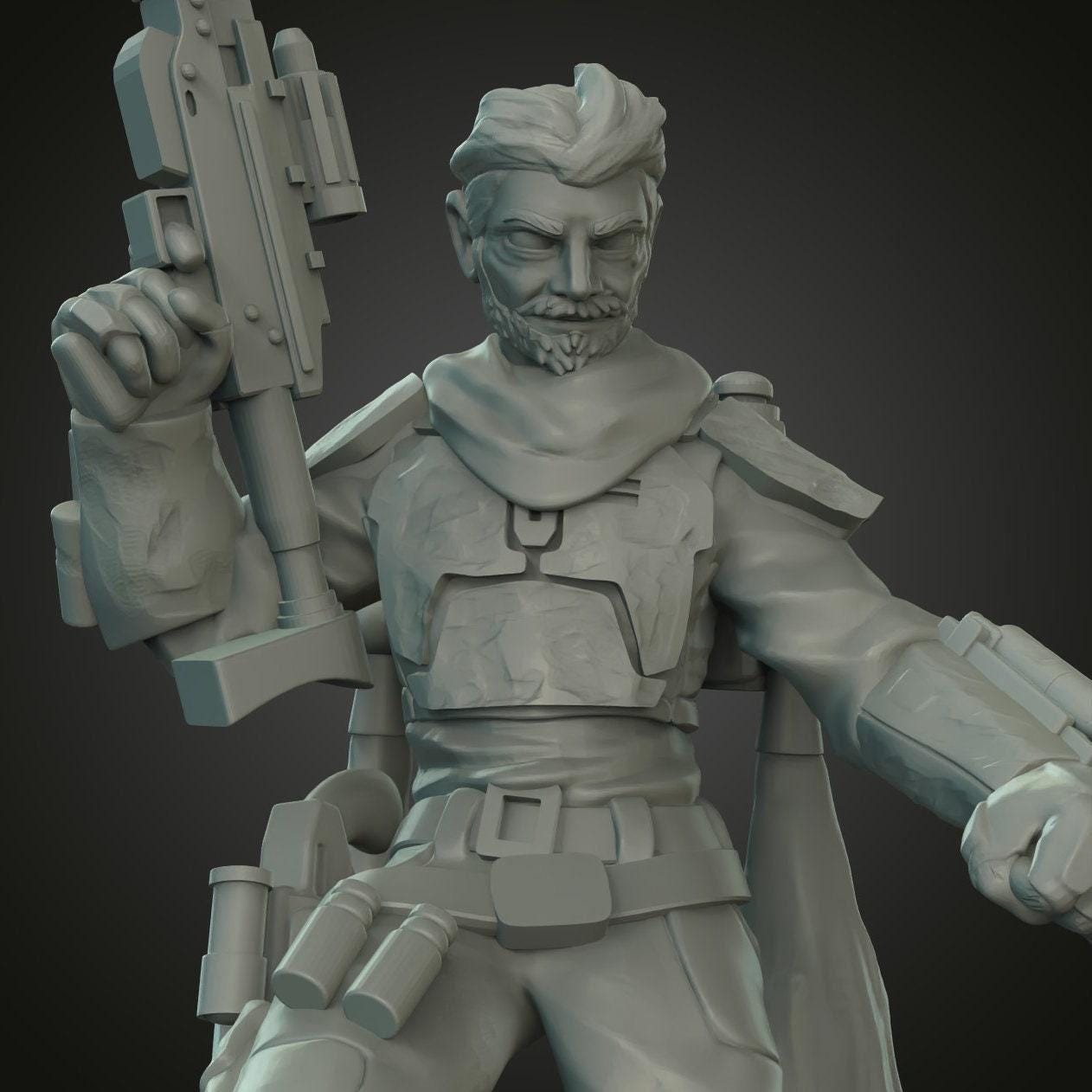 Cobb Bounty Hunter Fanart 3D Print Collectible Resin Miniature Star War Statue Figure