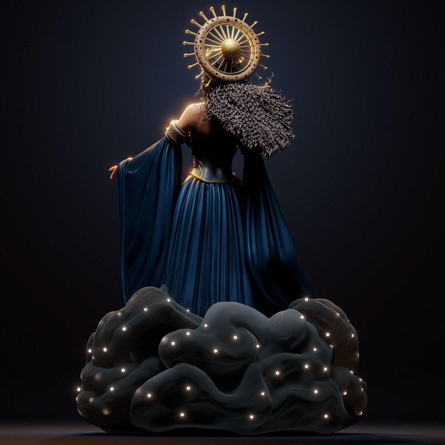 Goddess of Night: Nyx Collectible Statue – Hand-Painted 3D Resin Figure for Mythology Fans