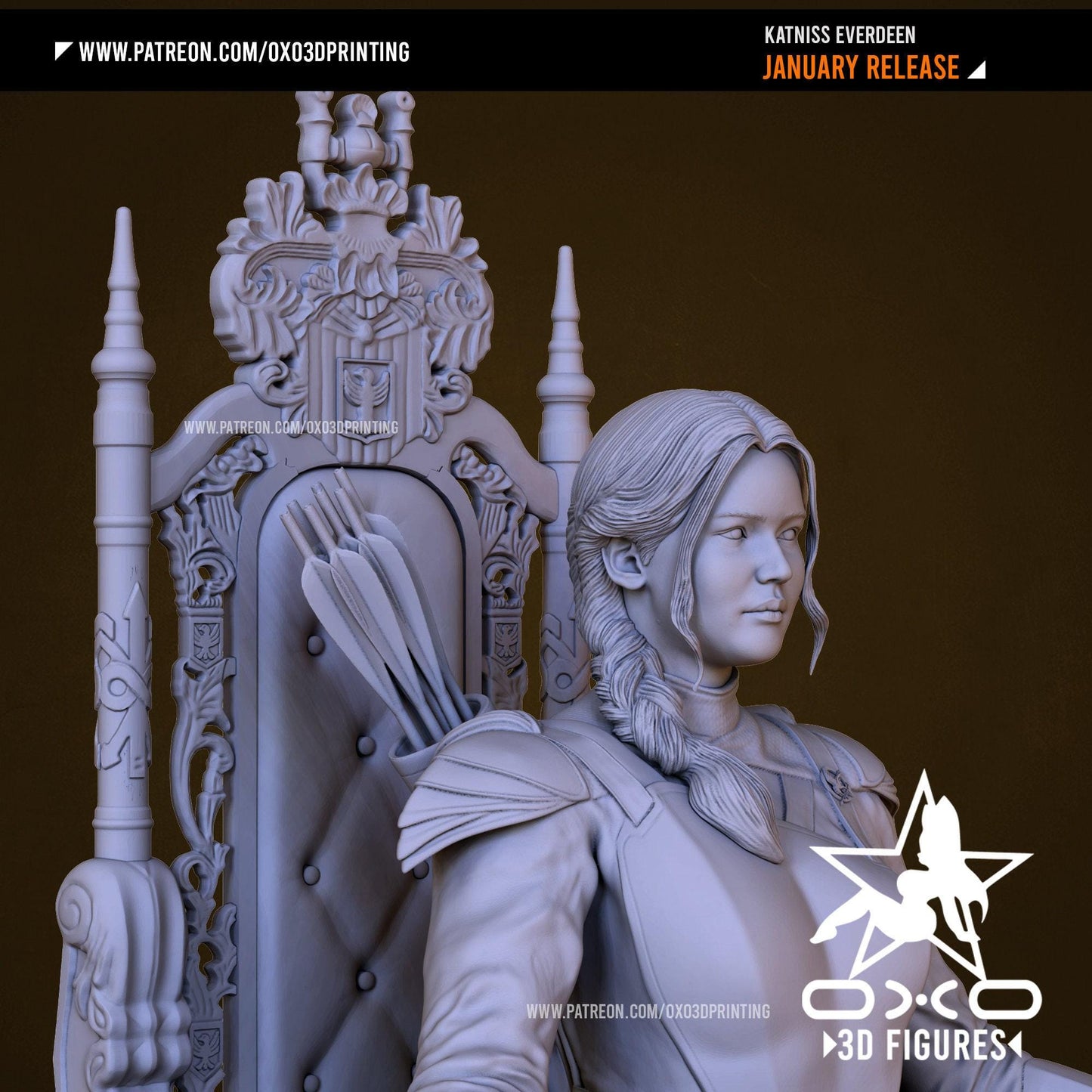 Katniss: Heroic 3D Print Collectible Statue - NSFW Hunger Games Fanart